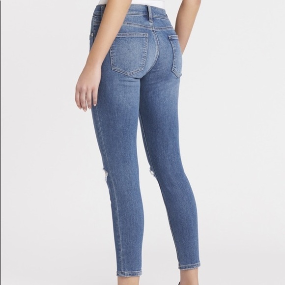 NWT Current/Elliott The Stiletto Jeans in 2 Year Destroy Stretch Indigo - Picture 2 of 13